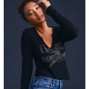 NWT - Pilcro Notched Waffle Top